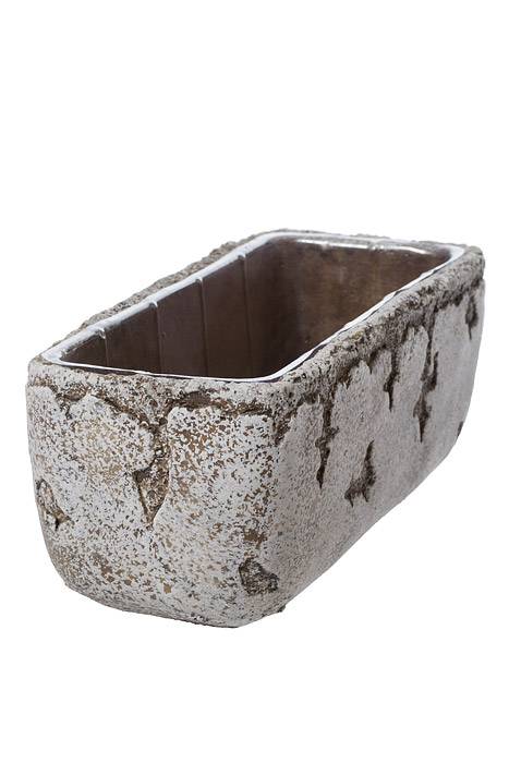 10" Round Distress Cement Grey