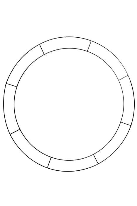 35" Double Flat Wreath Wire Black
