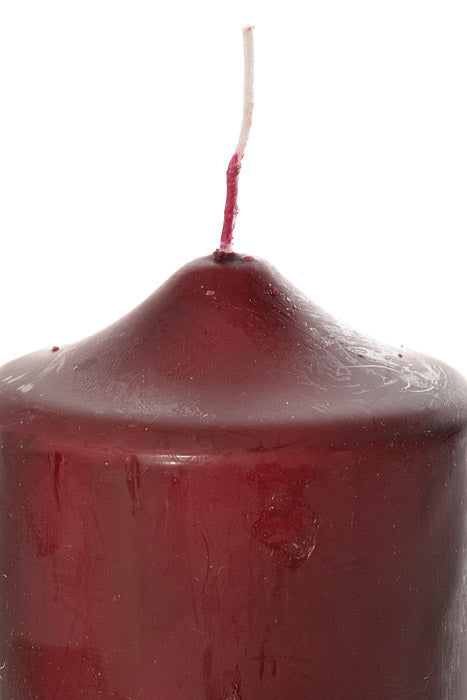 2.8" x 6" Patrician Pillar Candle Burgundy