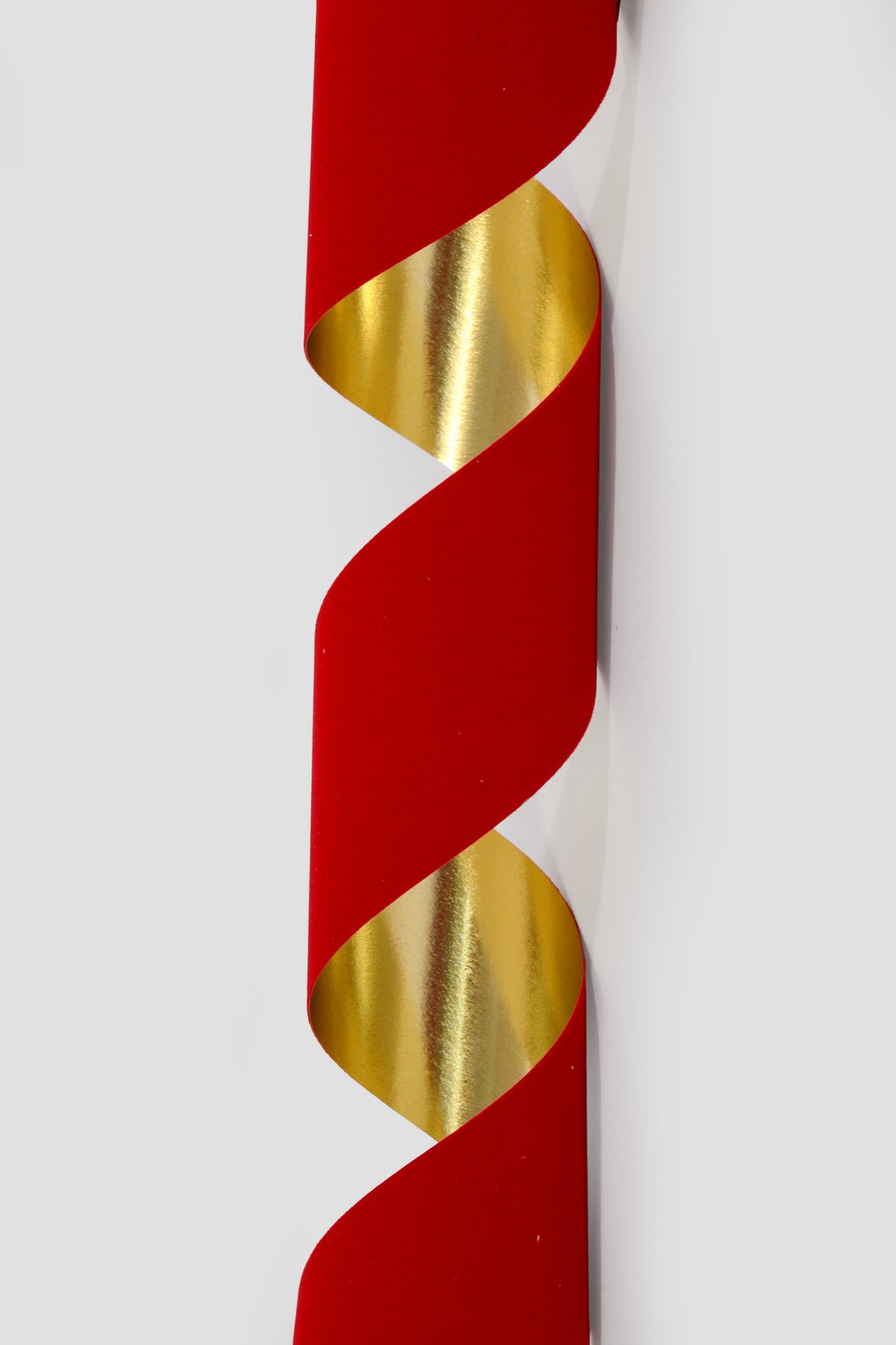 2.5" X 25Yds Gold Back Vel-Pruf Plastic Ribbon Medium Red