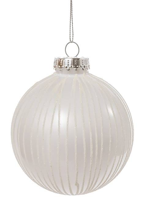 100mm Pet Ball Cats Eye White & Clear Red W/white Glitter Bx/4