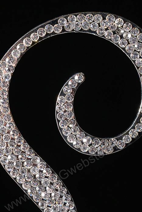 4.5" Rhinestone Letter "l" Cake Topper Silver