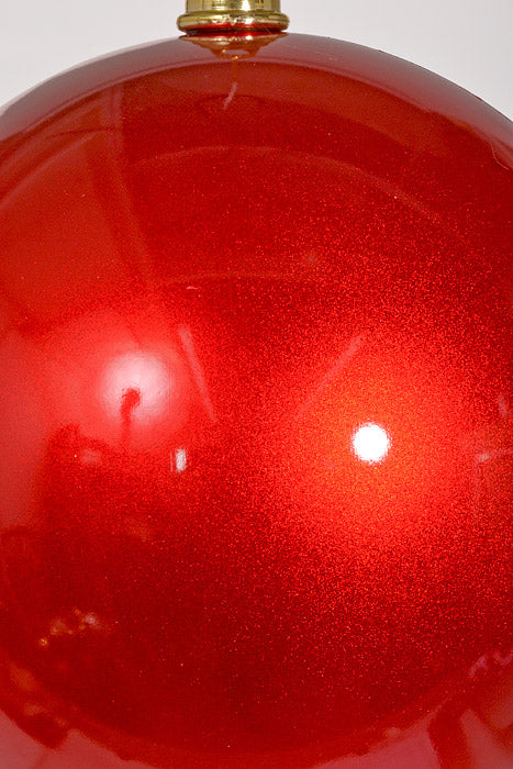 250Mm Plastic Ball Ornament Apple Red