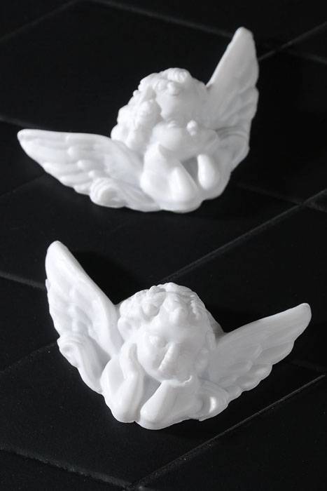 3" Angel Head W/wings White Pkg/12