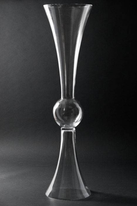 7.5" X 29.5" Reversible Glass Vase Clear 4 Pcs