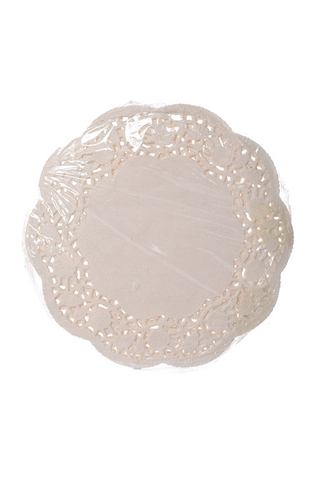6.5" Round Paper Doilies White Pkg-100