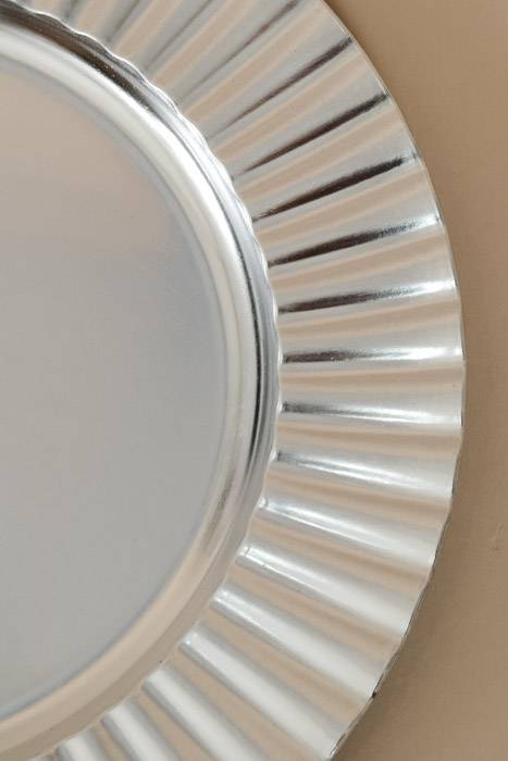 13" Metallic Charger Plastic Plate Silver