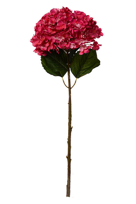29.5" Silk Hydrangea Spray Hot Pink