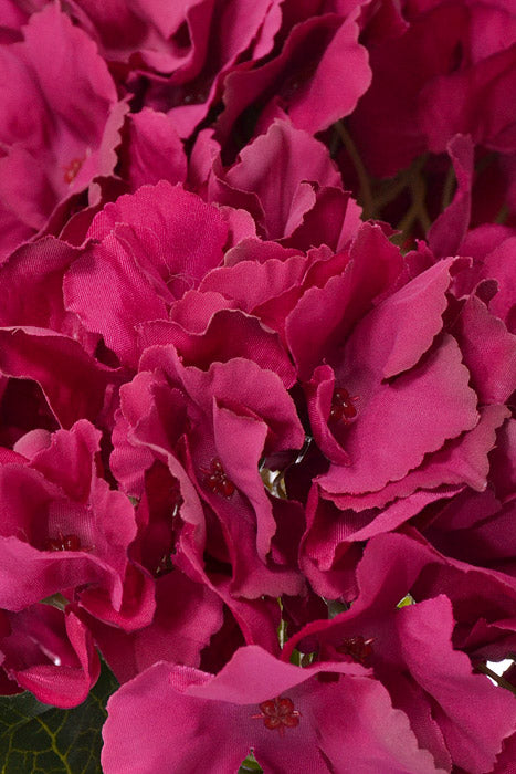 22.5" Silk Hydrangea Bush Fuchsia