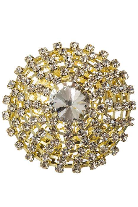 65mm Ribbon Button Gold