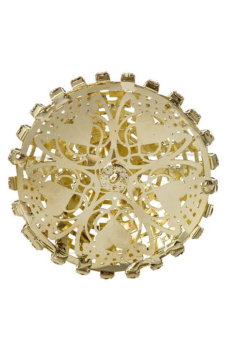 65mm Ribbon Button Gold