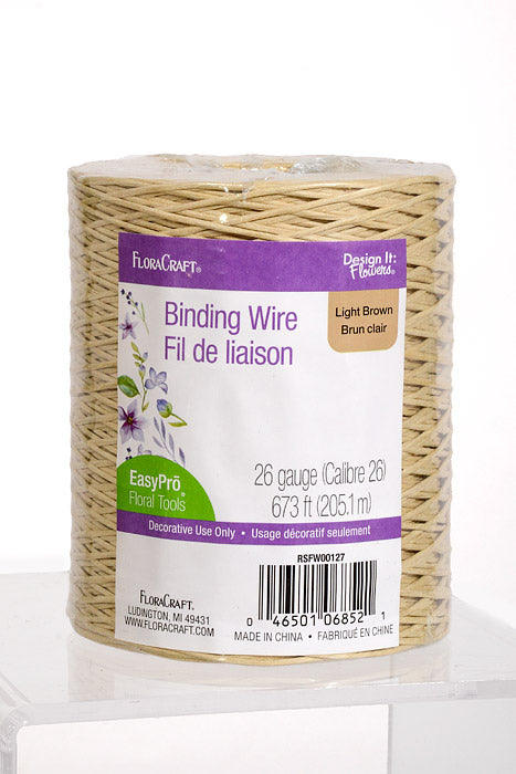 673Ft Binding Wire 26GA Light Brown