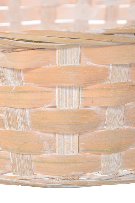 10.5" x 3.5" Round Bamboo Skin White/Whitewash