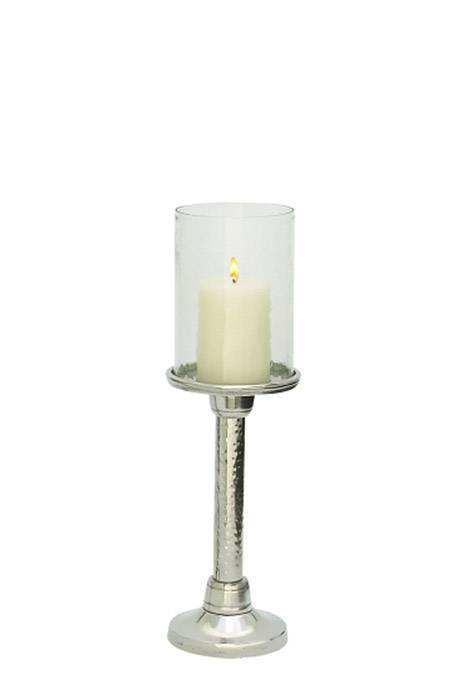 18"/ 20"/ 22" Halum Glass Candle Holder Silver