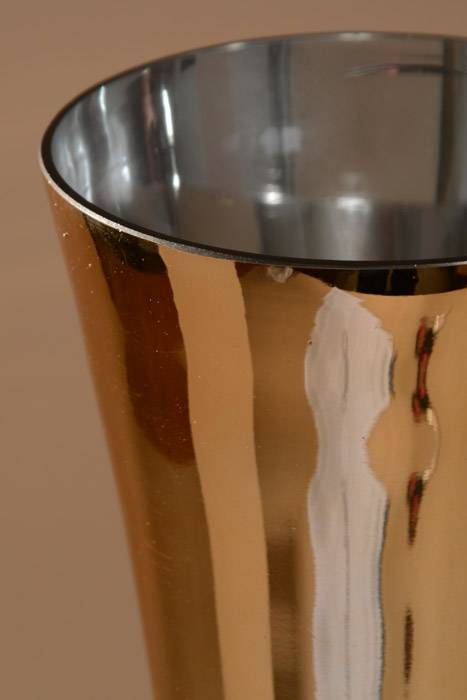 23.5" Glass Floral Vase Gold