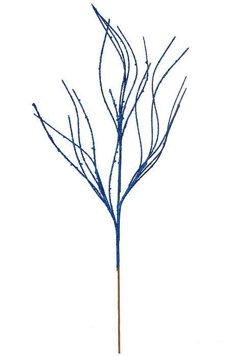 36" Twig Glitter Spray Dark Blue
