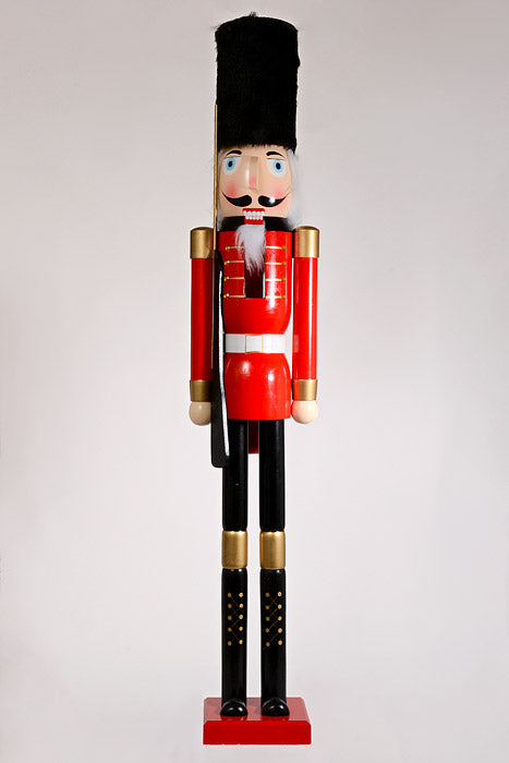 60" Wooden Nutcracker Red/Black/Gold