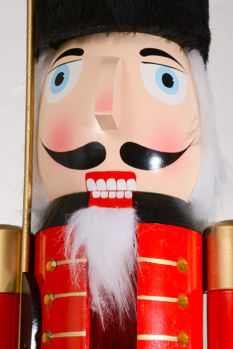 60" Wooden Nutcracker Red/Black/Gold