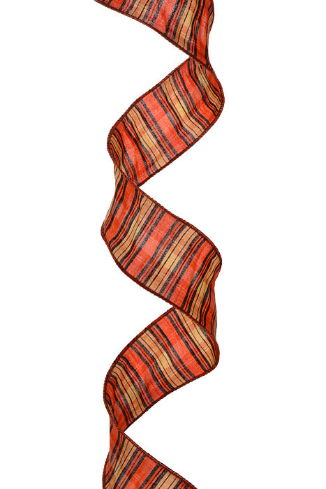 2.5" X 10Yds Wired Gleeson Plaid Ribbon (Orange)