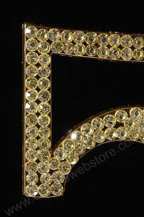 4.5" Rhinestone Number "5" Cake Topper Gold