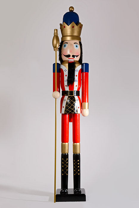 72" Wooden Nutcracker Red/Black/Gold