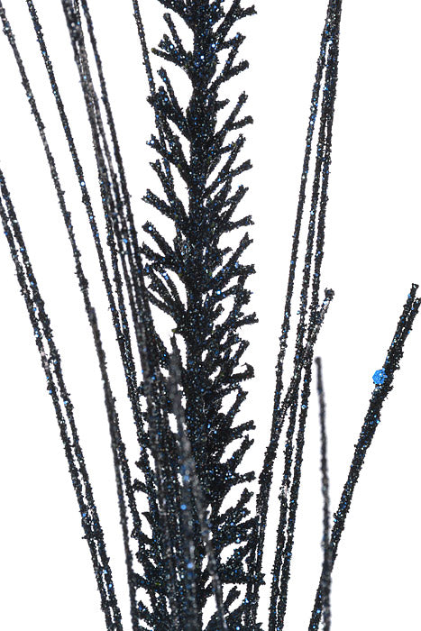 34" Glitter/Mica Triple Spike Grass Spray Midnight Blue