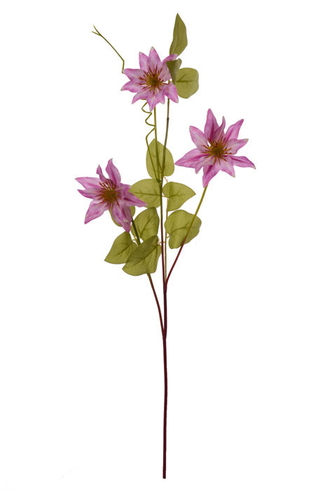 19.5" Silk Clematis Spray Lavender
