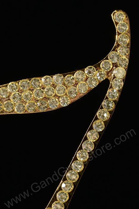 4.5" Rhinestone Number "7" Cake Topper Gold