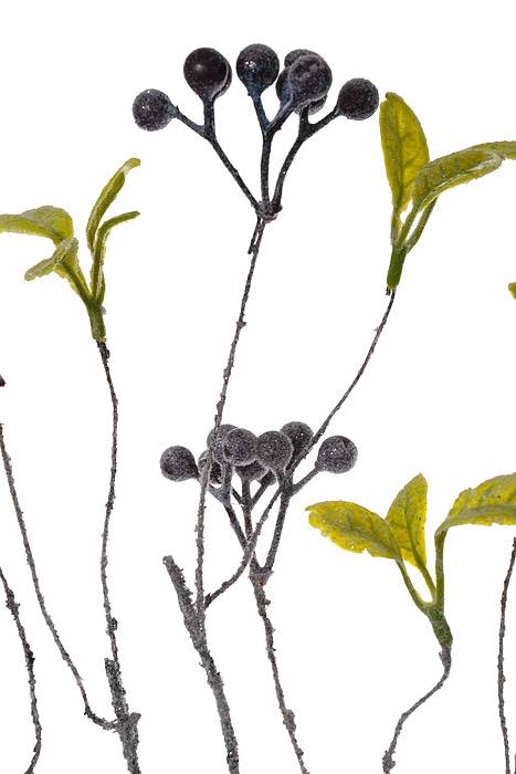 36" Iced Berry/Leaves Spray Dark Blue