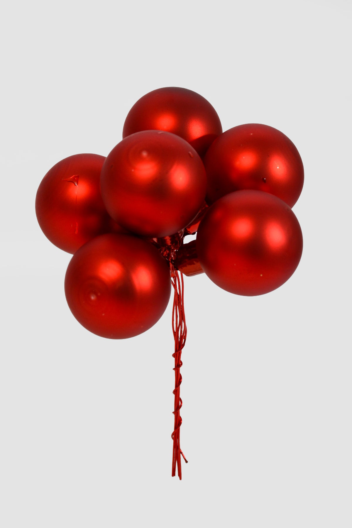 35Mm Matte Glass Ball Ornament Red Pkg/72