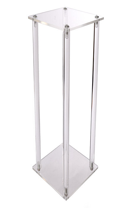 40" Crystal Acrylic Rectangular Stand Clear