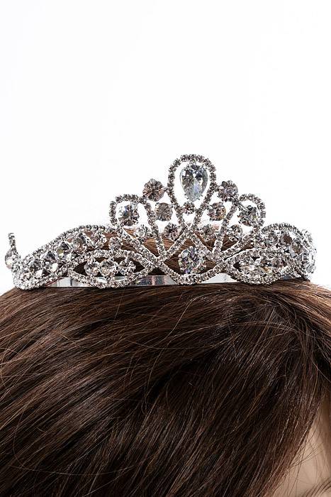 2" Rhinestone Tiara Silver