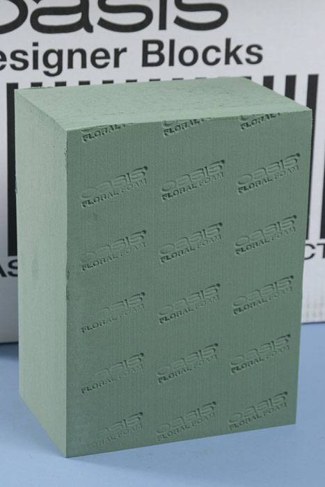 12" X 9" X 6" Floral Foam Designer Block Green Pkg/6
