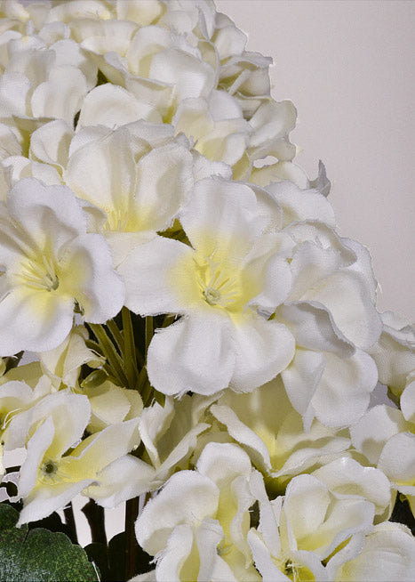 17" Silk Geranium Bush White