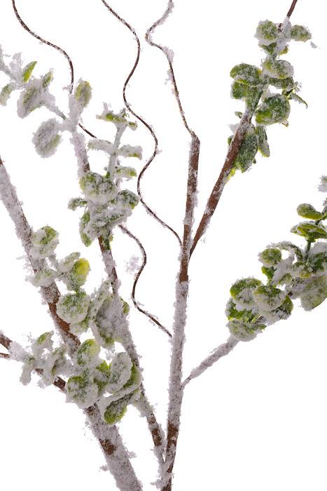 36" Eucalyptus W/Snow Spray Green