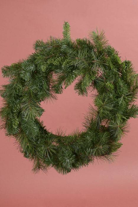 30" Belgium Pine Mix Wreath Green