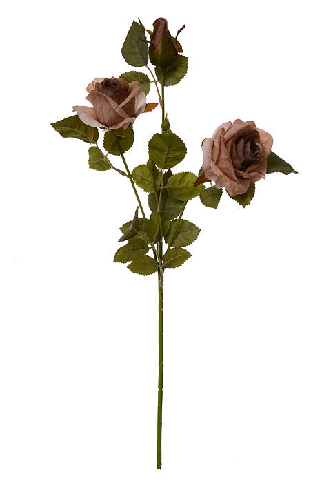 24" Silk Rose Spray Taupe