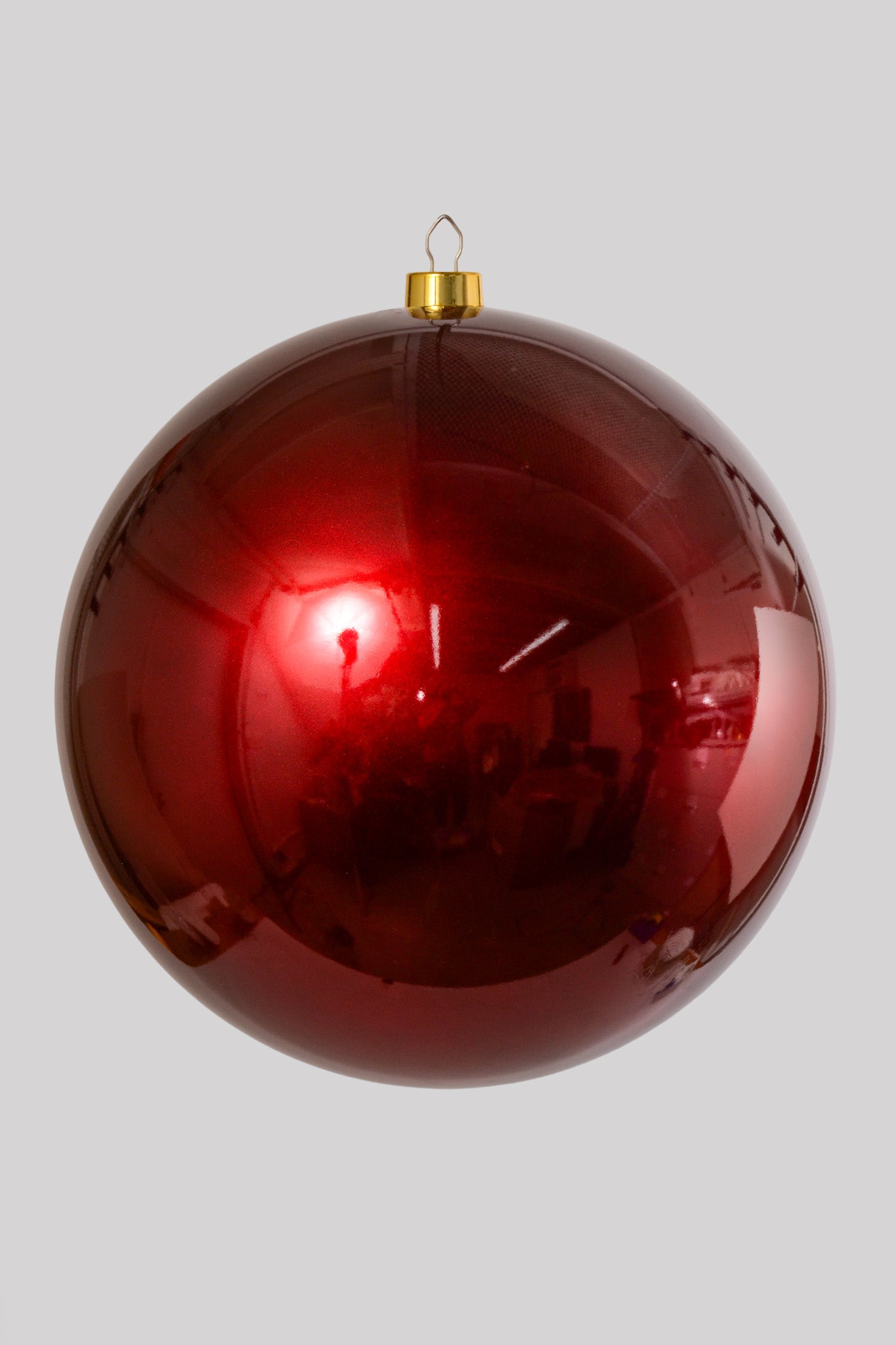500MM Ornament Ball Shiny Burgundy