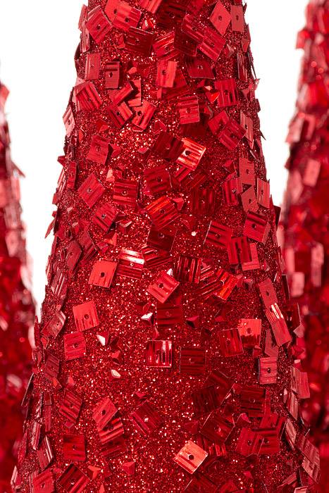 15/18/24" Tree W/glitter/sequin/diamond Red Set/3