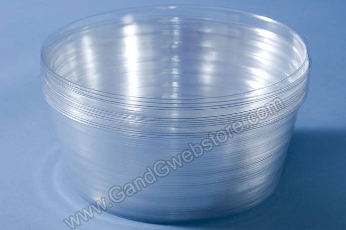 8.5" Plastic Deep Liners Clear Pkg/12