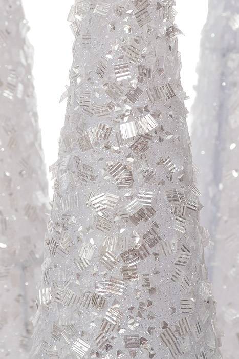 15/18/24" Tree W/glitter/sequin/diamond White Set/3