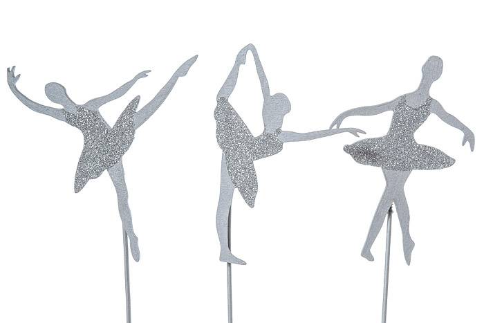 4.75" X 7" Ballerina Pick Silver Pkg/3
