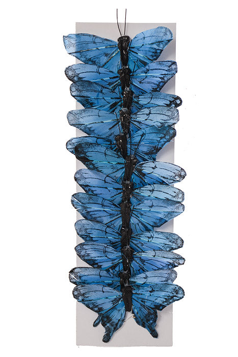3" Morpho Butterfly Blue Pkg/12