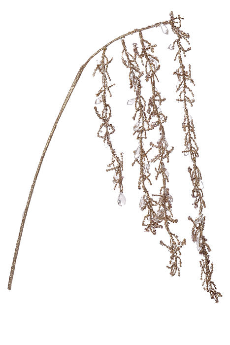 39.5" Glitter Hanging Spray Rose Gold