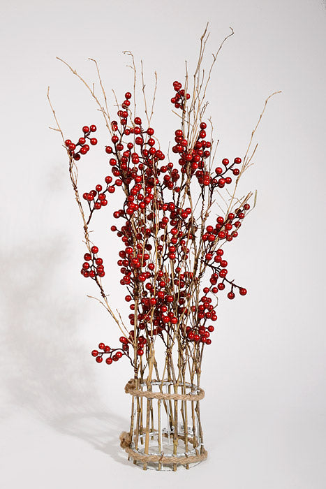 5.1" x 24" Natural Berry Stand Red