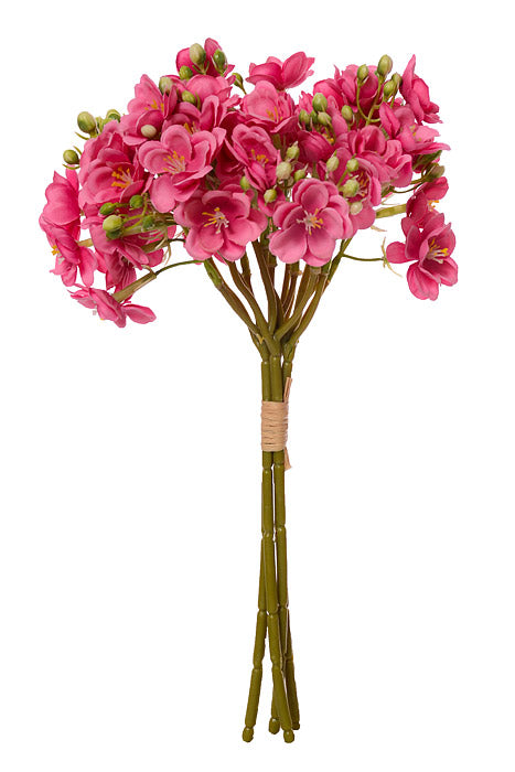 14.5" Silk Rose Myrtle Bundle Hot Pink