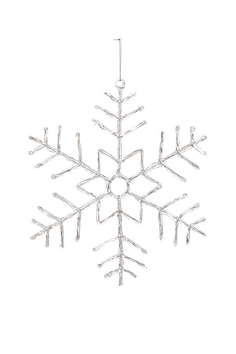 19" Clear Snowflake Ornament Clear