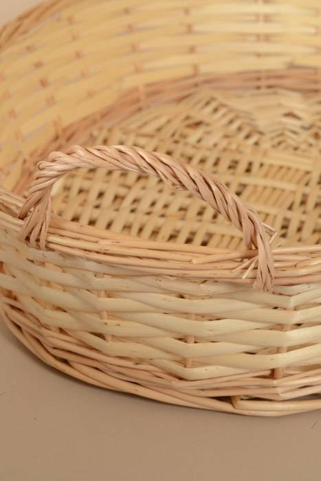 20" Oval Split Willow Tray W/ears Natural