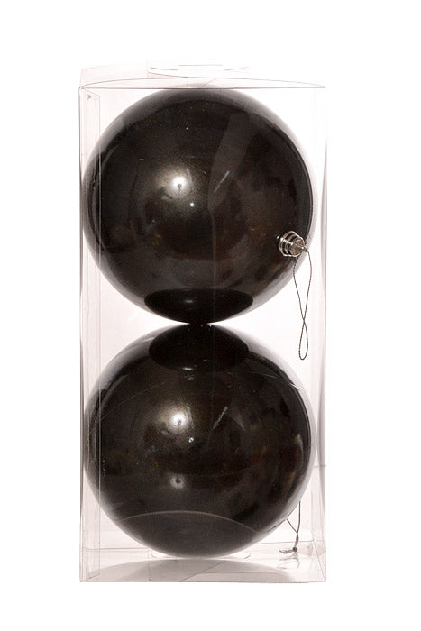 150Mm Ball Ornament (Black) Pkg/2