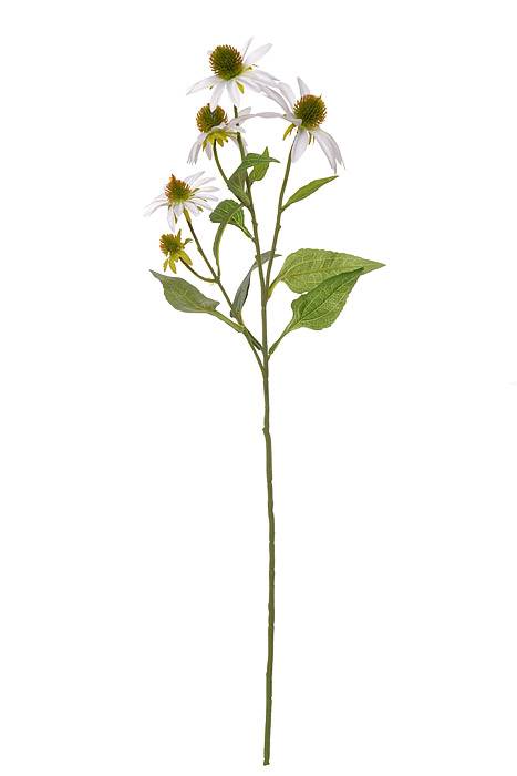 29" Silk Echinacea Spray White/Green